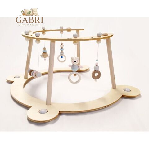 Hess Dřevěné chodítko medvídek Nature - poškozený obal