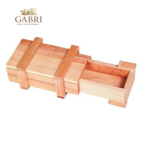Goki Dřevěná krabička s tajnou zásuvkou