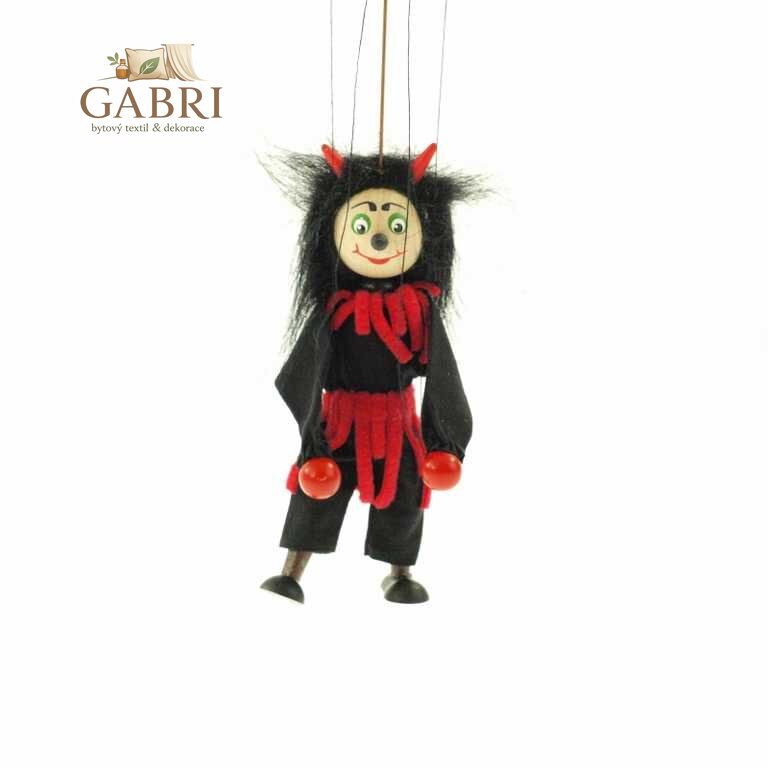 Dřevěné mini loutky - Čert
