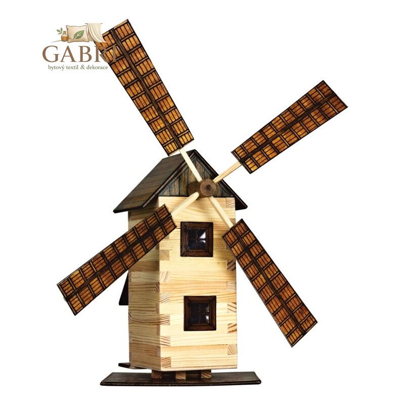 Walachia Dřevěná slepovací stavebnice Větrný mlýn