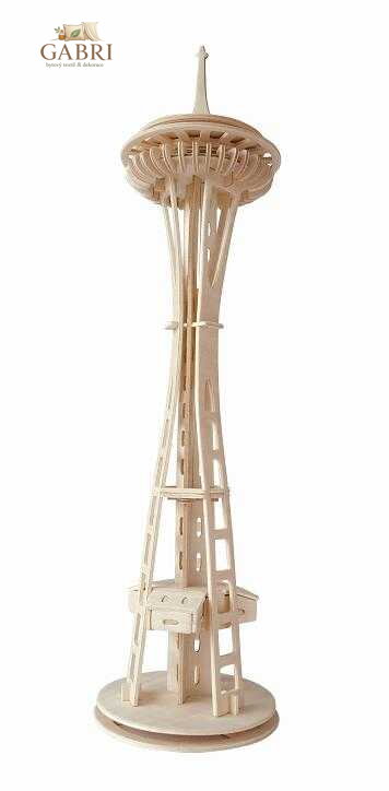 Woodcraft Dřevěné 3D puzzle věž Seattle Tower