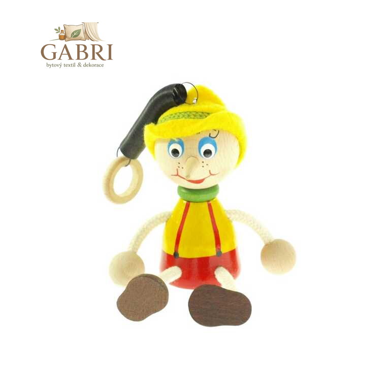 Pinocchio s kloboukem na pružině