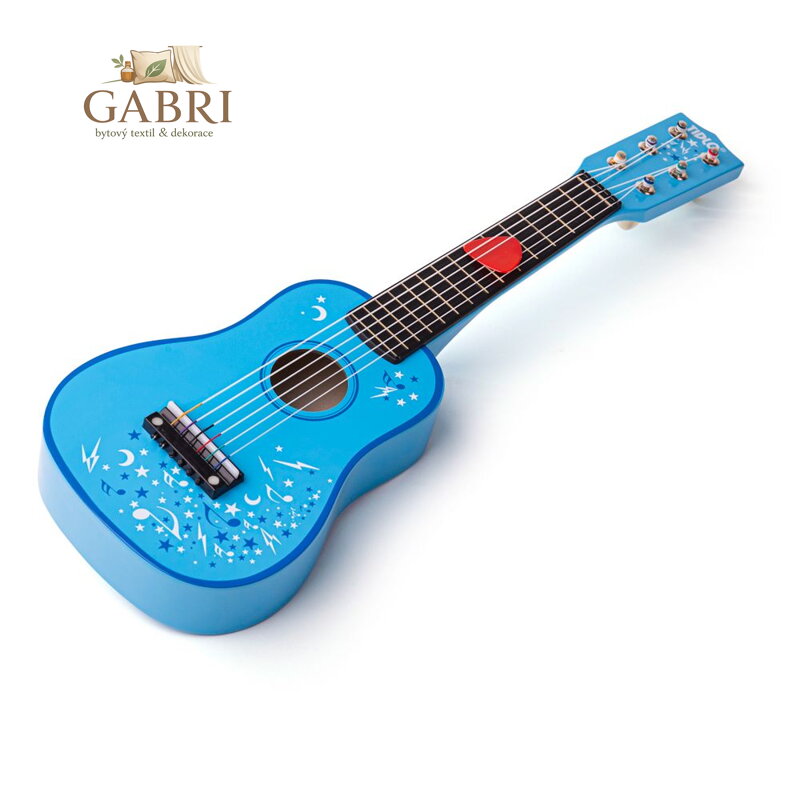 Tidlo Dřevěná kytara Star modrá