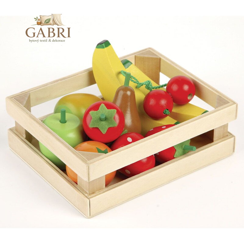 Tidlo Dřevěná bedýnka s ovocem