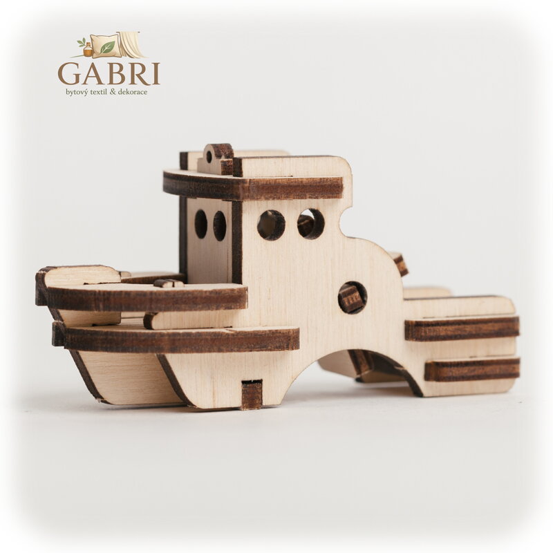 CuteWood Dřevěné 3D puzzle Loď