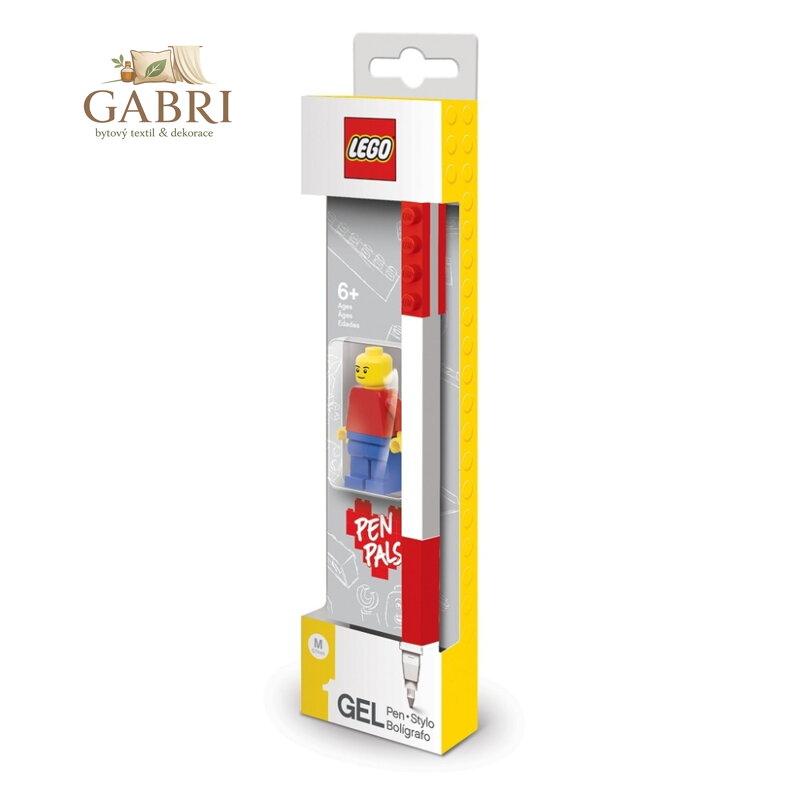 LEGO Gelové pero s minifigurkou, červené - 1 ks