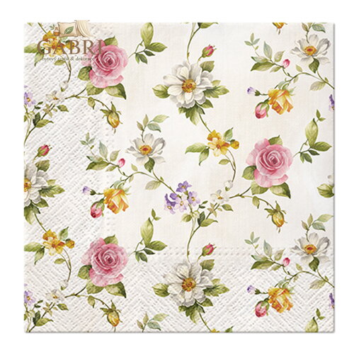 Ubrousky PAW L 33x33cm Roses Glory cream