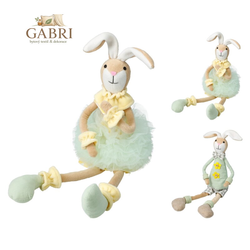 Velikonoční zajíček se závěsnými nožičkami (mix /cena 1ks)