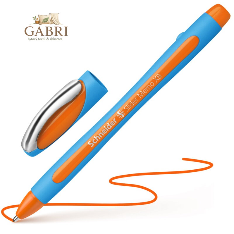 Gelové pero Schneider Slider Memo XB - oranžová náplň