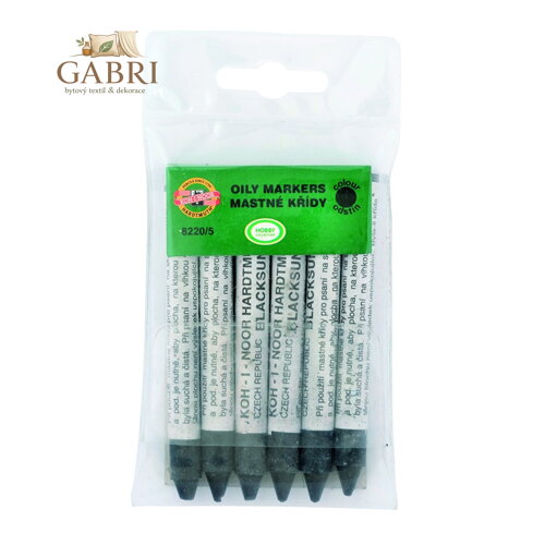 Křída průmyslová mastná, 6 ks
černá