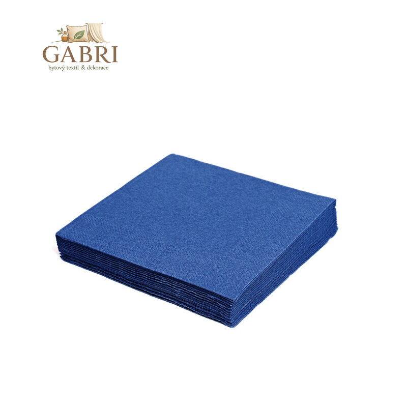 Ubrousek (PAP FSC Mix) 3vrstvý tmavě modrý 40 x 40 cm [250 ks]