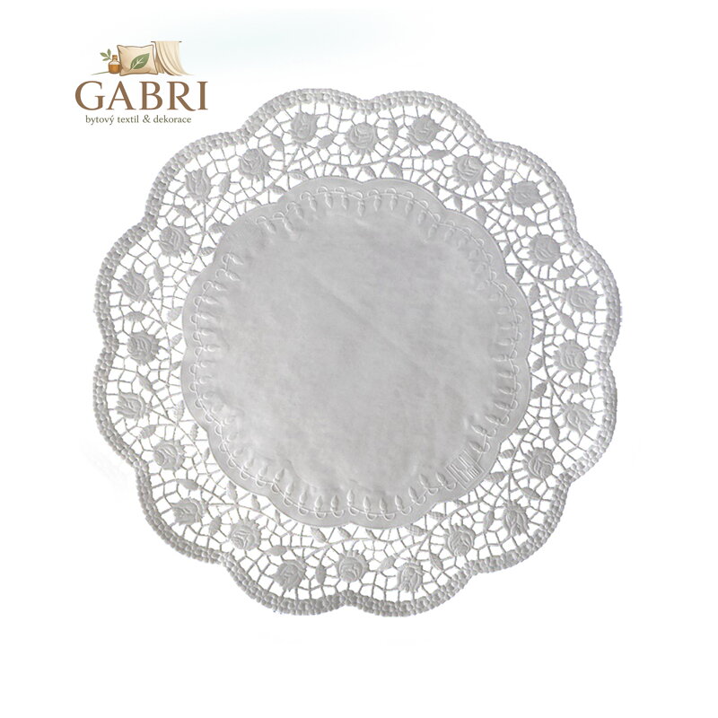 Krajky dekor. kulaté 40 cm (100 ks v bal.)