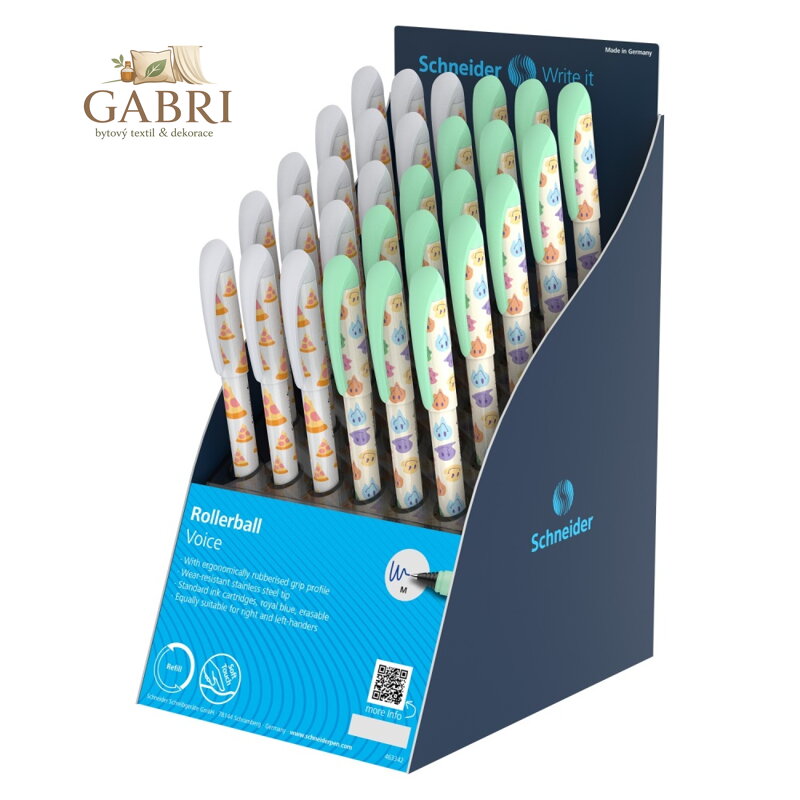 Prezentační stojan Roller Schneider Voice 30 ks - modrá náplň