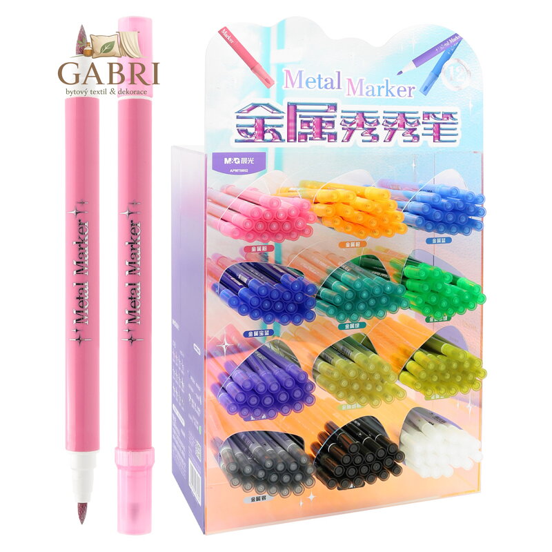 Prezentační stojan M&G na metalické popisovače - naplněný