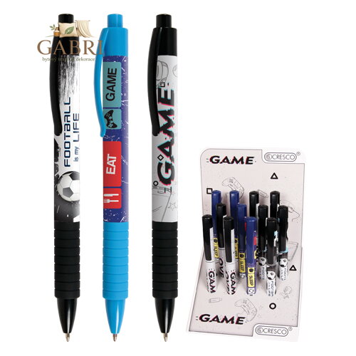 Pero kuličkové GAME (mix /cena 1ks) modrá náplň
