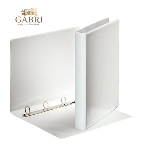 Kroužkový šanon, panoramatický, 4D kroužky, 38 mm, A4, PP/PP, ESSELTE, bílý