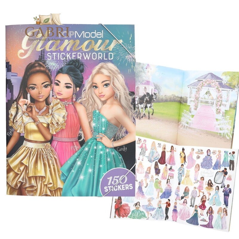 Kreativní sešit Top Model se 150 samolepkami - Nyela, Miju, Candy