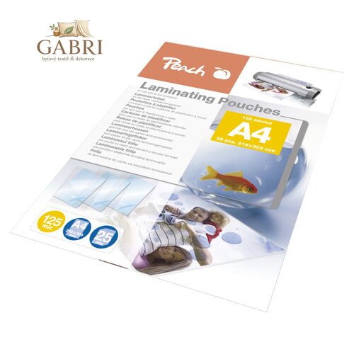 Laminovací fólie Peach A4 216 x 303 mm, 125 mic/bal. 25 ks