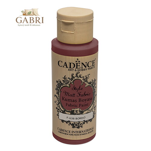 Textilní barva Cadence, Matt, vínová, 59 ml