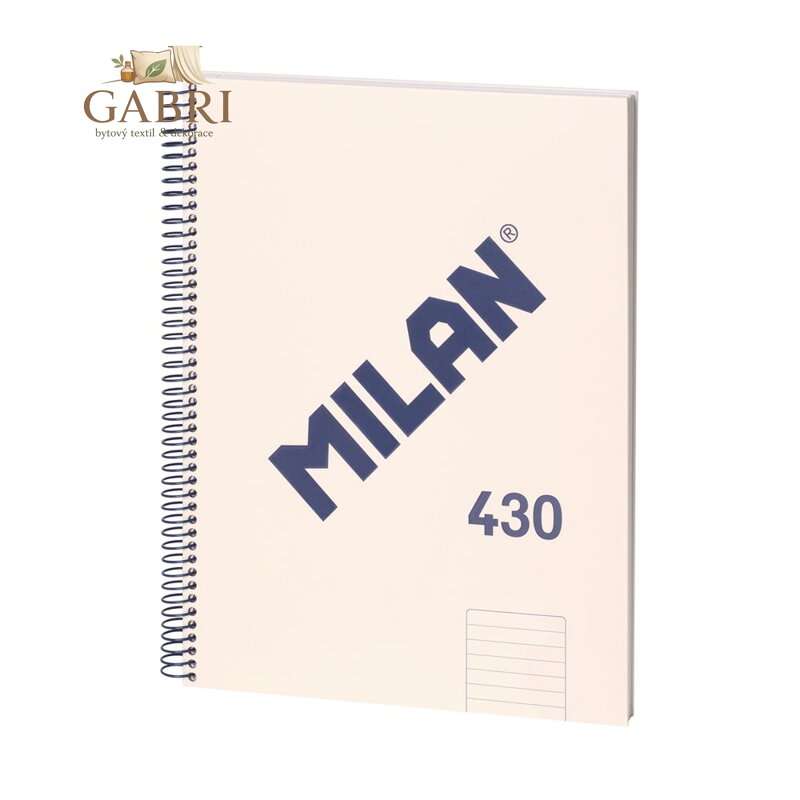 Blok linkovaný se spirálou A4 MILAN 80 listů, béžový