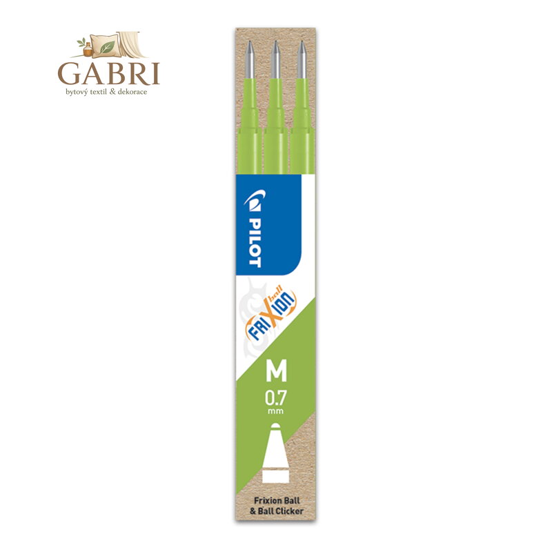 Náplň gumovací PILOT Frixion 0,7 mm/3 ks -  světle zelená