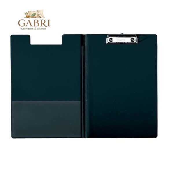 Podložka na psaní, s klopou, A4, černá