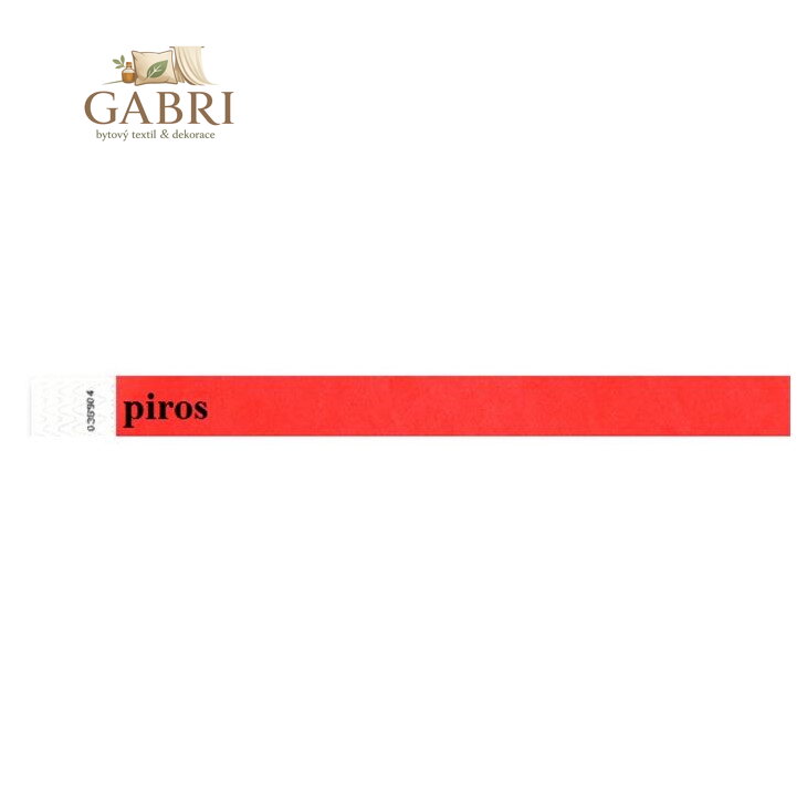 Identifikační náramek, 3/4", Tyvek, červený, 100 ks