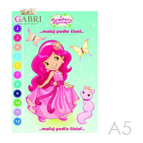 Omalovánka A5 Akim - Maluj podle čísel - Strawberry