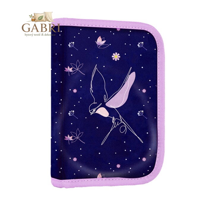 Penál 1 p. 2 chlopně, prázdný Flowers