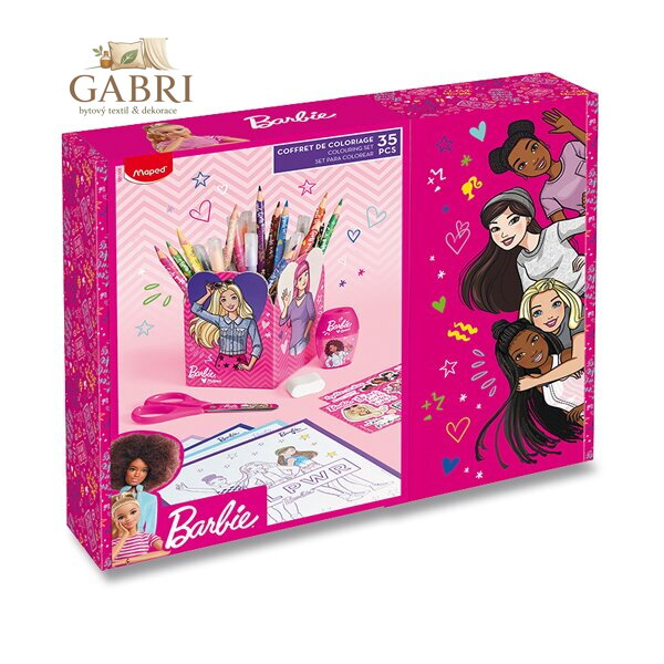 Multiproduktová sada MAPED Barbie, 35 ks
