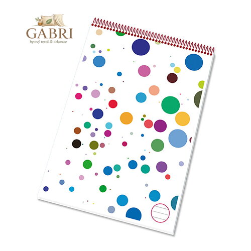 Blok A4 pozn. spirála v hlavě - linka linkované / 50 listů