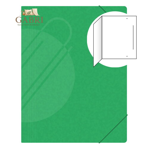 Odkládací mapa bez klop s gumičkou PREŠPÁN 250 - zelená