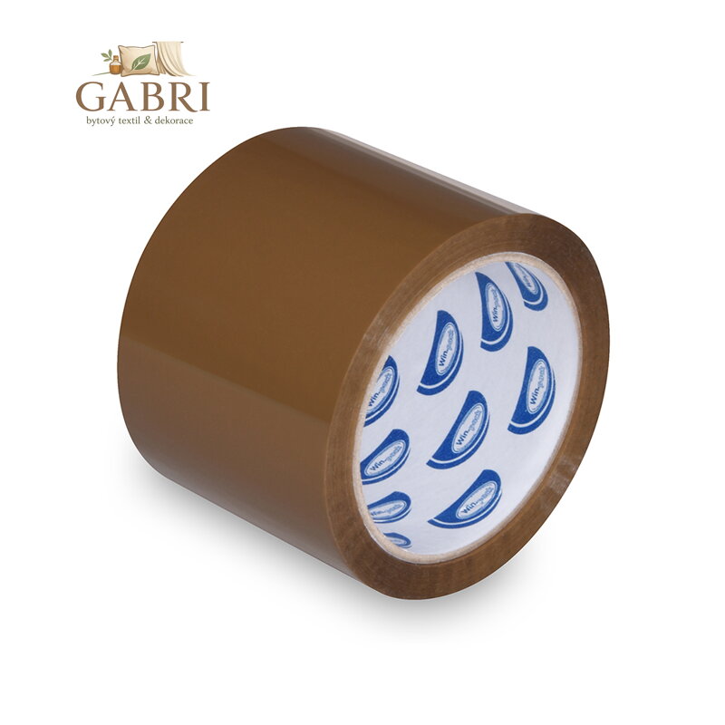 Lepíci páska 75 mm x 66 m, hnedá