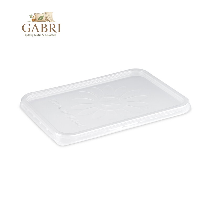 Víčko průhledné pro vaničky hranaté 50 ks