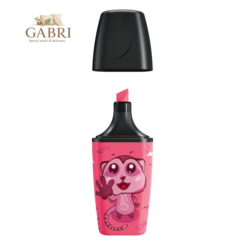 Zvýrazňovač STABILO BOSS MINI Animal Vibes - růžový