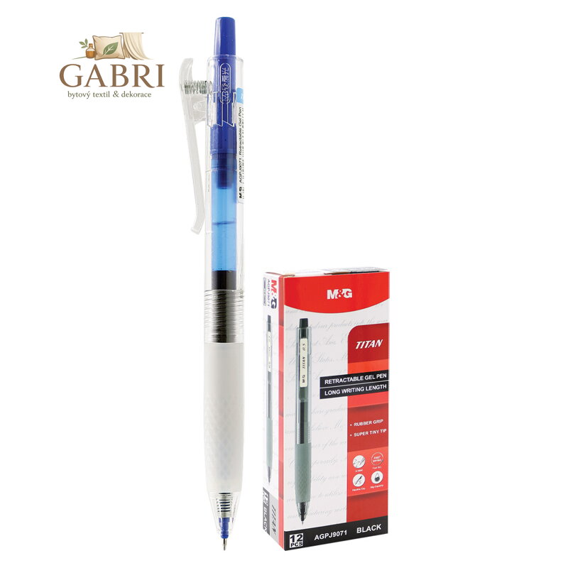 Pero gelové M&G TITAN hrot 0,5mm - modrá náplň