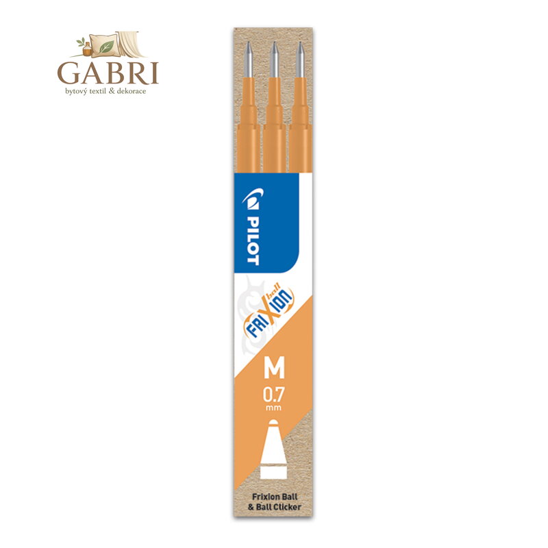 Náplň gumovací PILOT Frixion 0,7 mm/3 ks - meruňkově oranžová