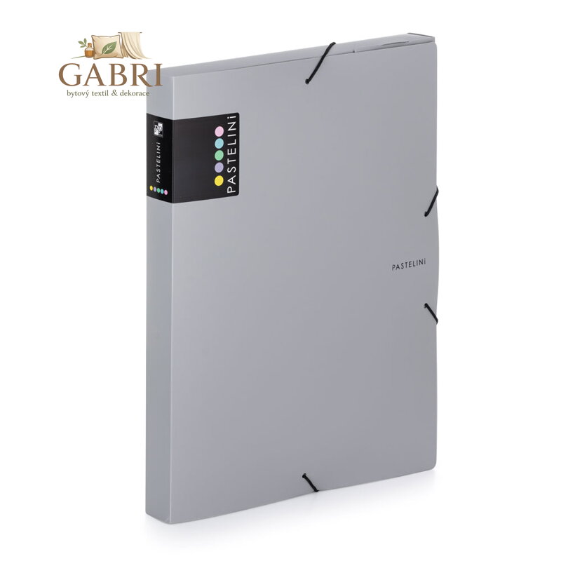 Krabice PP s gumou A4 PASTELINI šedá