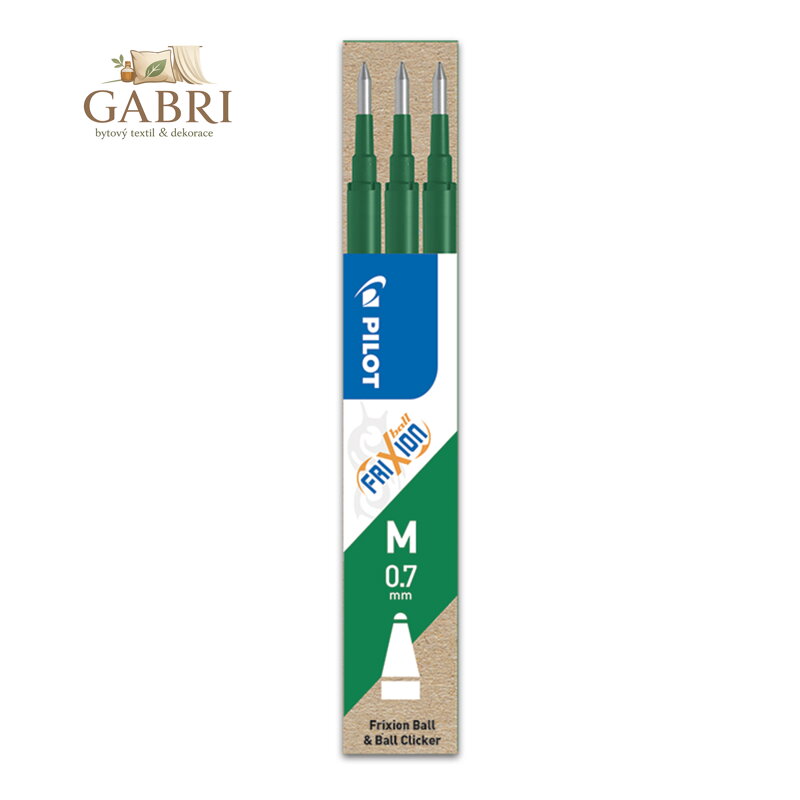 Náplň gumovací PILOT Frixion 0,7 mm/3 ks - zelená