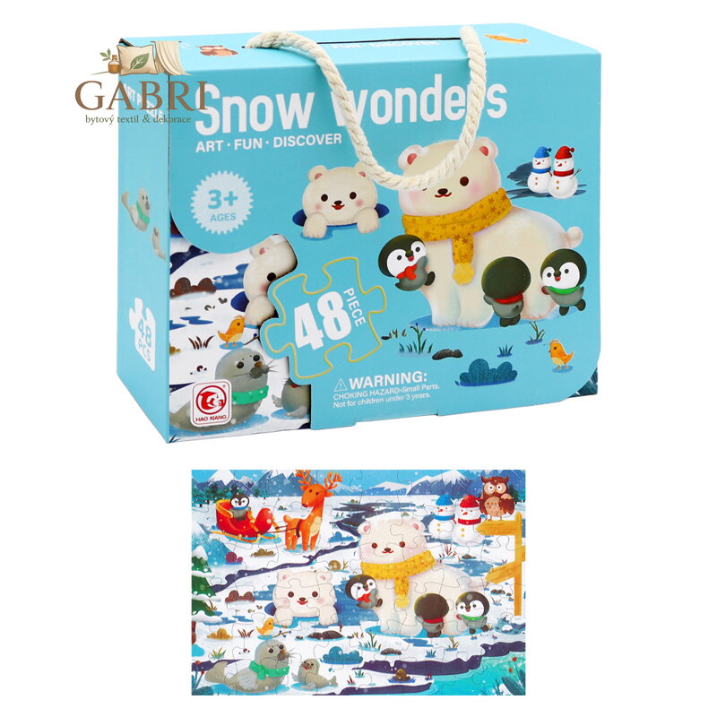 Dětské puzzle 50 x 34 cm (48 dílků) - Snow Wonders