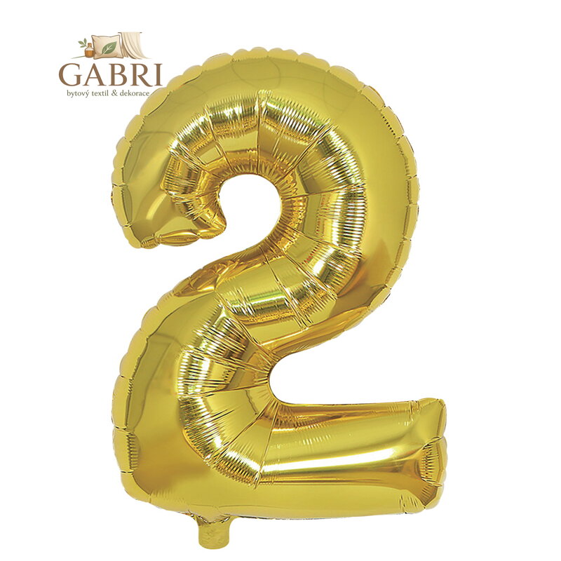 Narozeninový balónek, zlatý 40" (100 cm) číslo 2