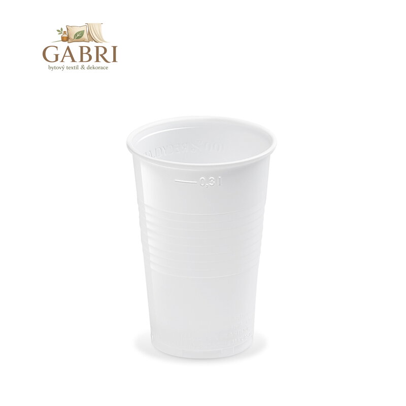 Kelímek bílý 0,3 l, 10 ks