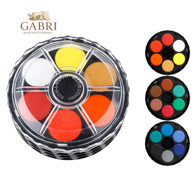 Barvy vodové okrouhlé 18 barev