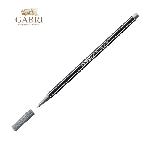 Fix metalický vláknový STABILO Pen 68 metallic stříbrný
