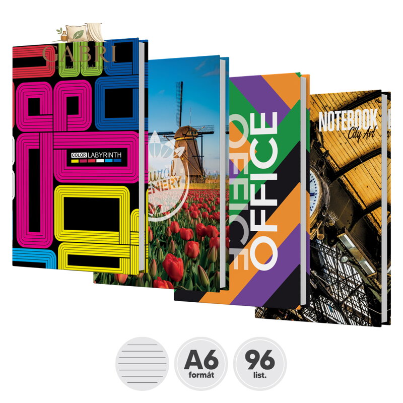 Kniha záznamová linkovaná A6 (96-listová), Office design