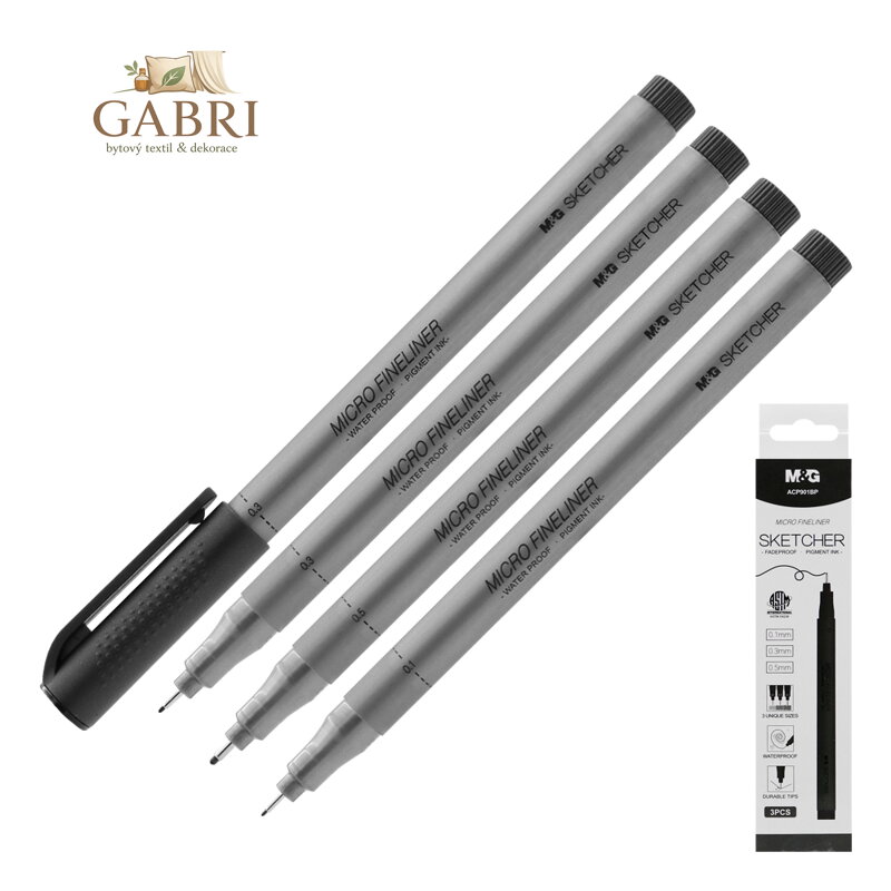 Liner M&G Sketcher 3 ks černý