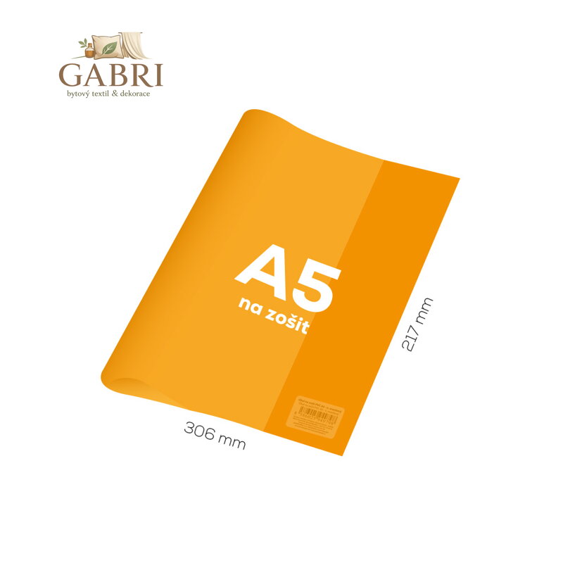 Obal na sešit A5 PVC 306x217 mm Neon Color - transparentní/oranžový