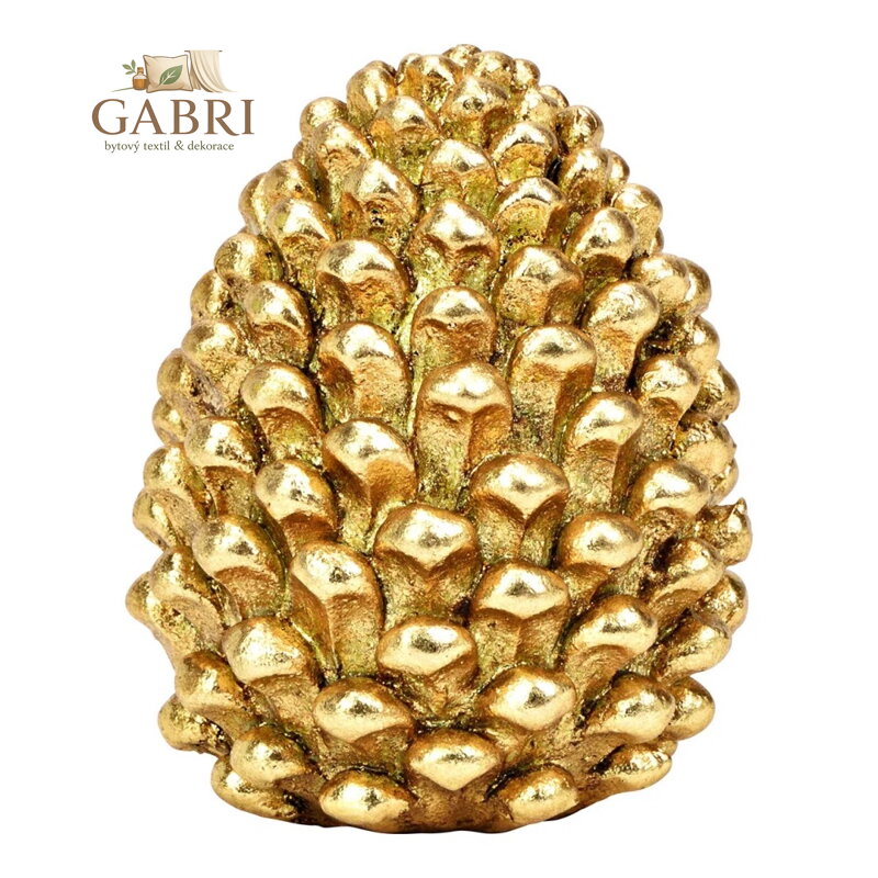 Vánoční dekorace šiška 9 cm - zlatá