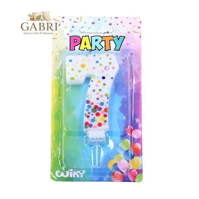 Svíčka dortová s tečkami č. 7