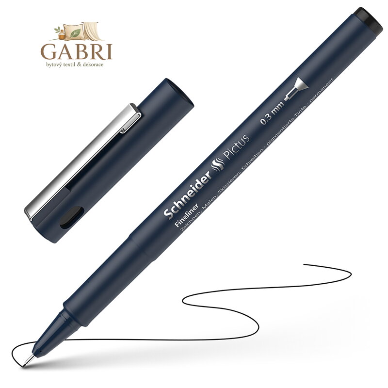 Fineliner Schneider Pictus 0,3 - černá náplň